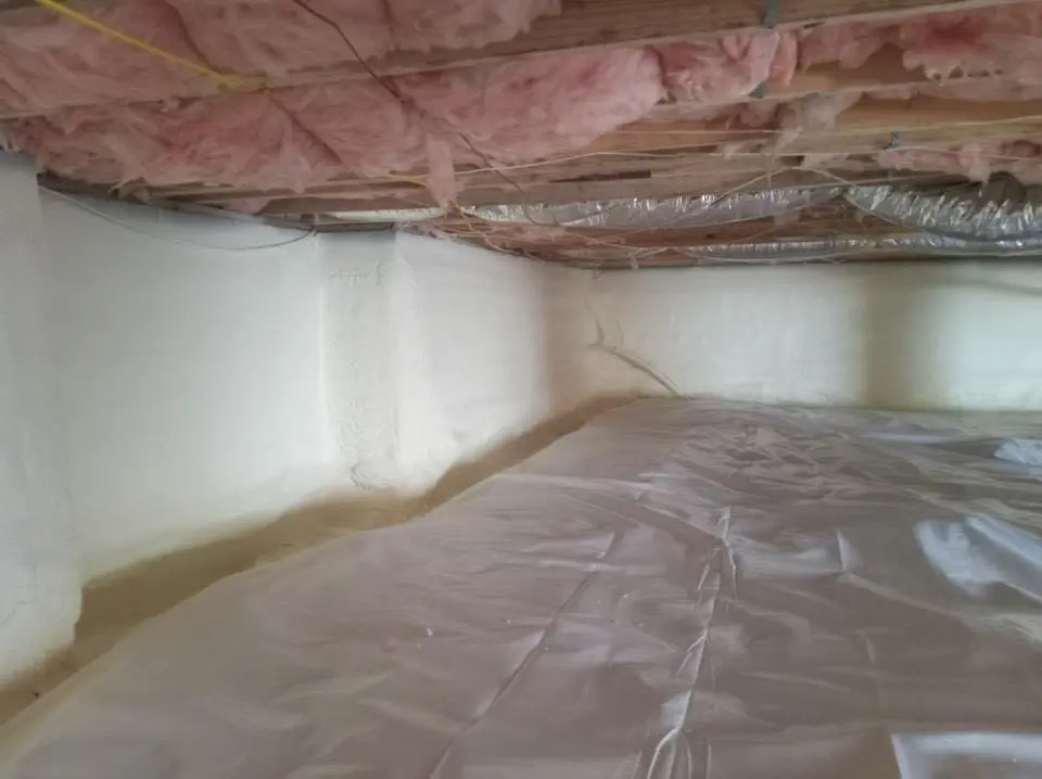 Crawl space encapsulation with closed-cell spray foam for Metal Roof Coating in Greenwich